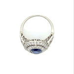 GIA Sri Lanka Sapphire Handmade Ring Statement Ring Roseark Vintage