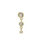 Triple Diamond Drop Stud Earring Drop Earrings Jaine K Designs Single