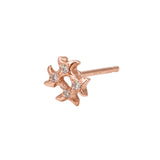 Diamond Hashtag Stud Stud Earrings Jaine K Designs Rose Gold Single