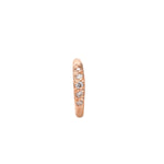 Diamond Half Hoop Pavé Stud Hoop Earrings Jaine K Designs Single Rose gold