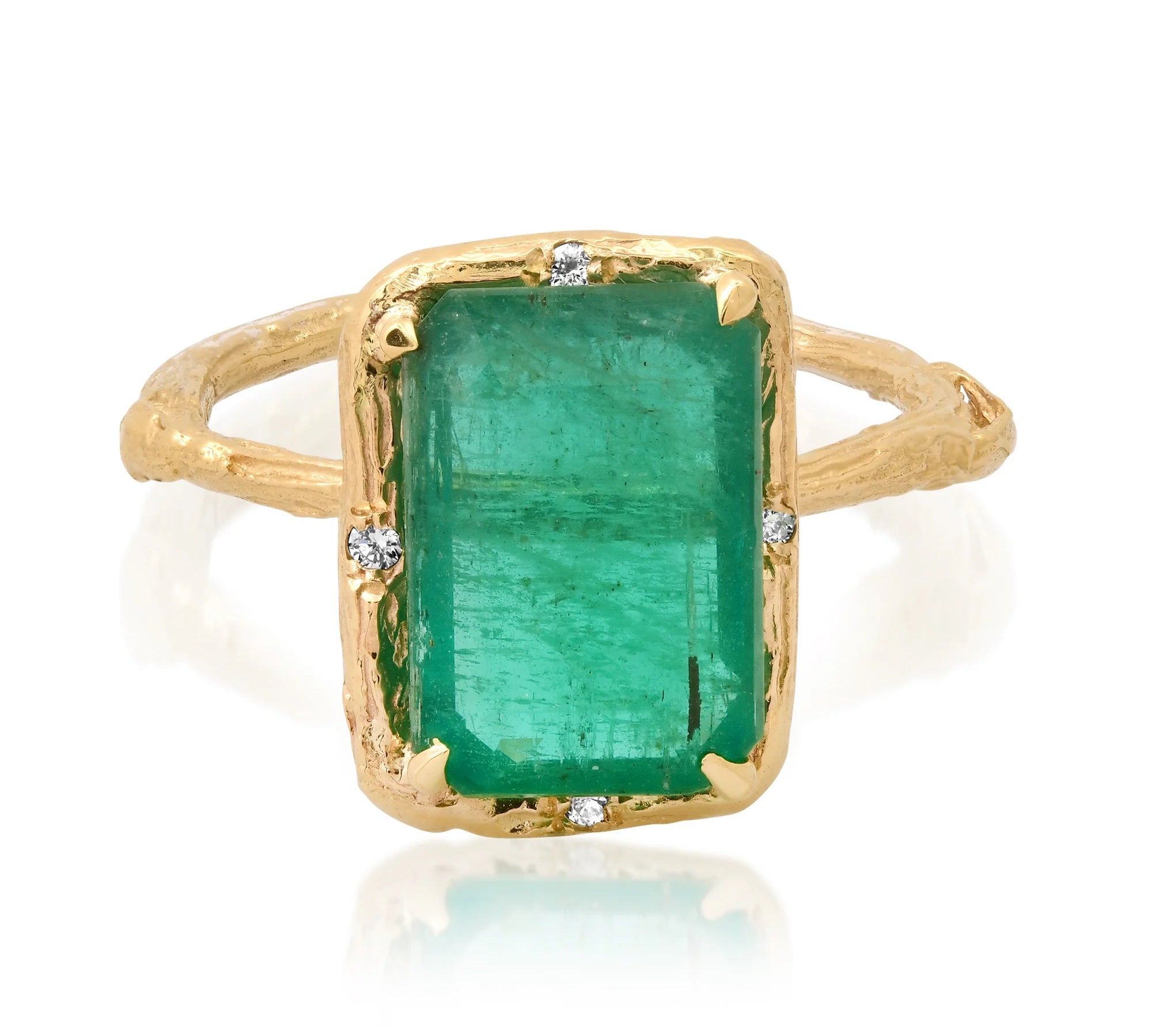 Emerald Forest Ring Cocktail Elisabeth Bell Jewelry 6  