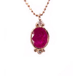 Oval Necklace, Ruby Pendant Jaine K Designs   