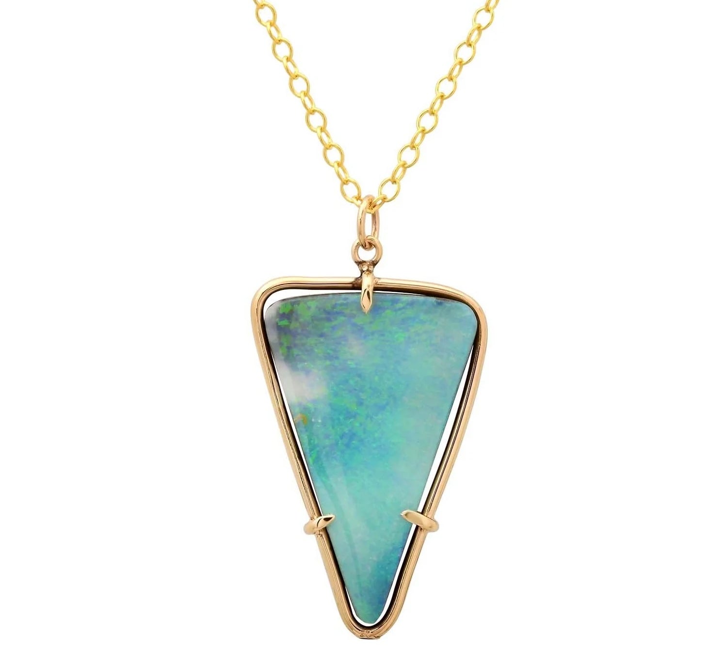 Caribbean Opal Necklace Pendant Necklace Elisabeth Bell Jewelry