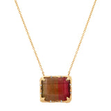 Bi-Color Tourmaline Necklace Pendant Necklace Elisabeth Bell Jewelry