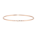 Diamond Solitaire with Pave Bangle Bangle Jaine K Designs Rose gold