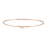 Gold Pave Crescent Bangle Bangle Jaine K Designs Rose gold