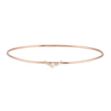 Gold Pave Crescent Bangle Bangle Jaine K Designs Rose gold