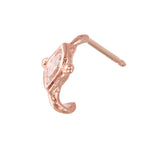 Marquise Diamond Half-Hoop Stud Stud Earrings Jaine K Designs Rose Gold Single