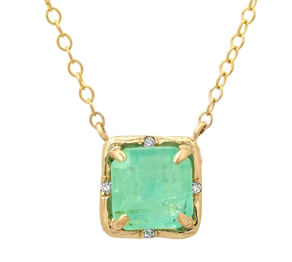 Columbian Emerald Necklace Pendant Necklace Elisabeth Bell Jewelry