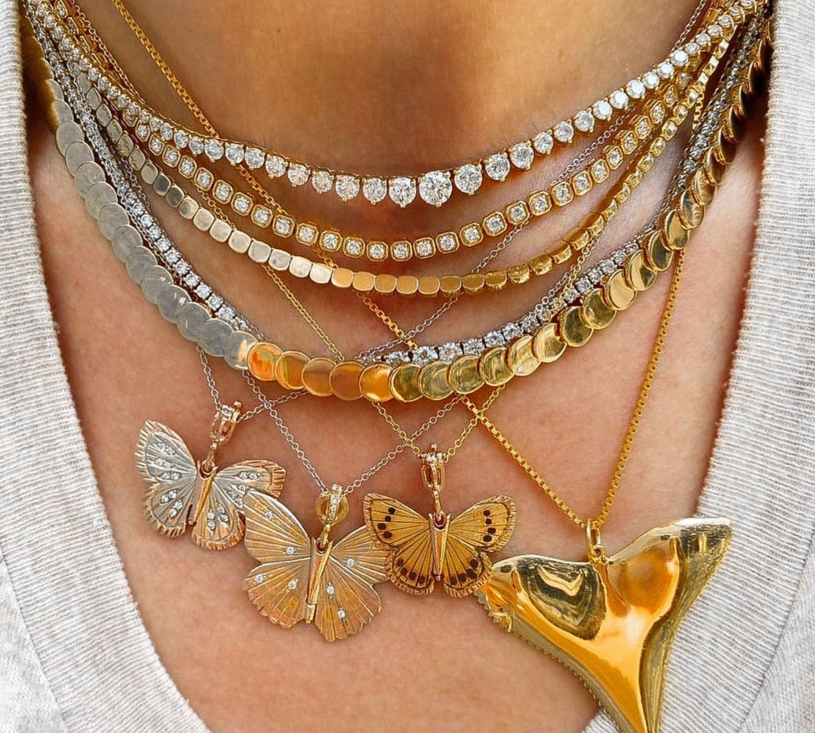 Gold Shark Tooth Necklace Pendant Hanut Singh   