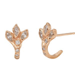Dragon Claw Diamond Pave Hoop Stud  Jaine K Designs Rose Gold  