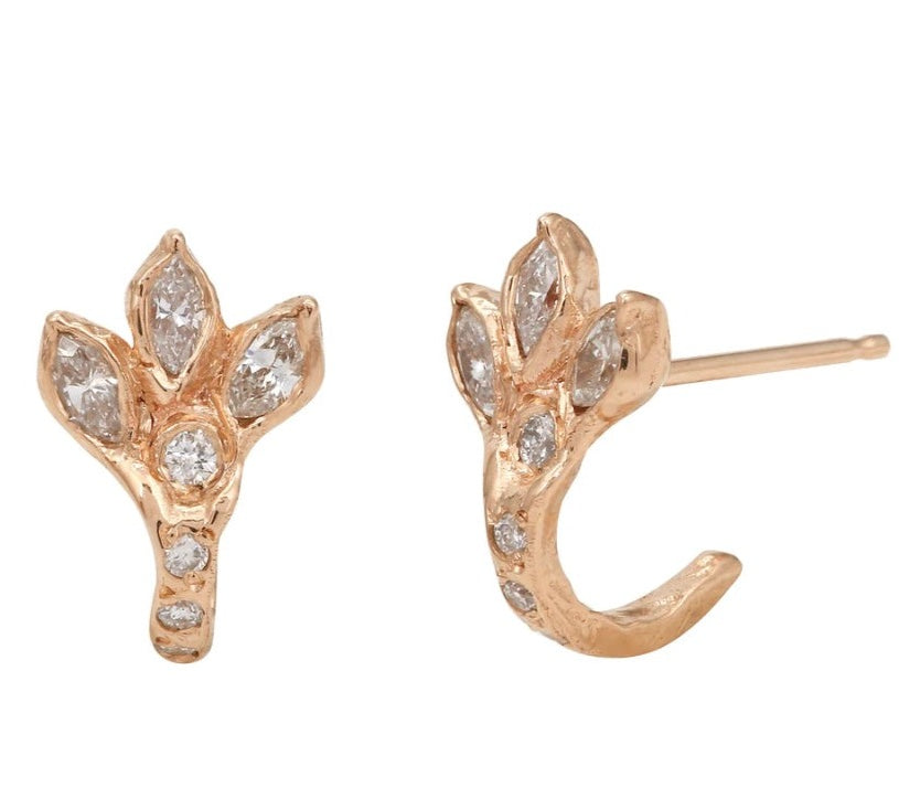 Dragon Claw Earring Stud Earrings Jaine K Designs Rose Gold  