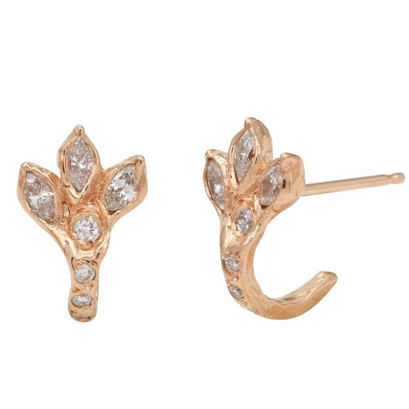 Dragon Claw Earring Stud Earrings Jaine K Designs Rose Gold  