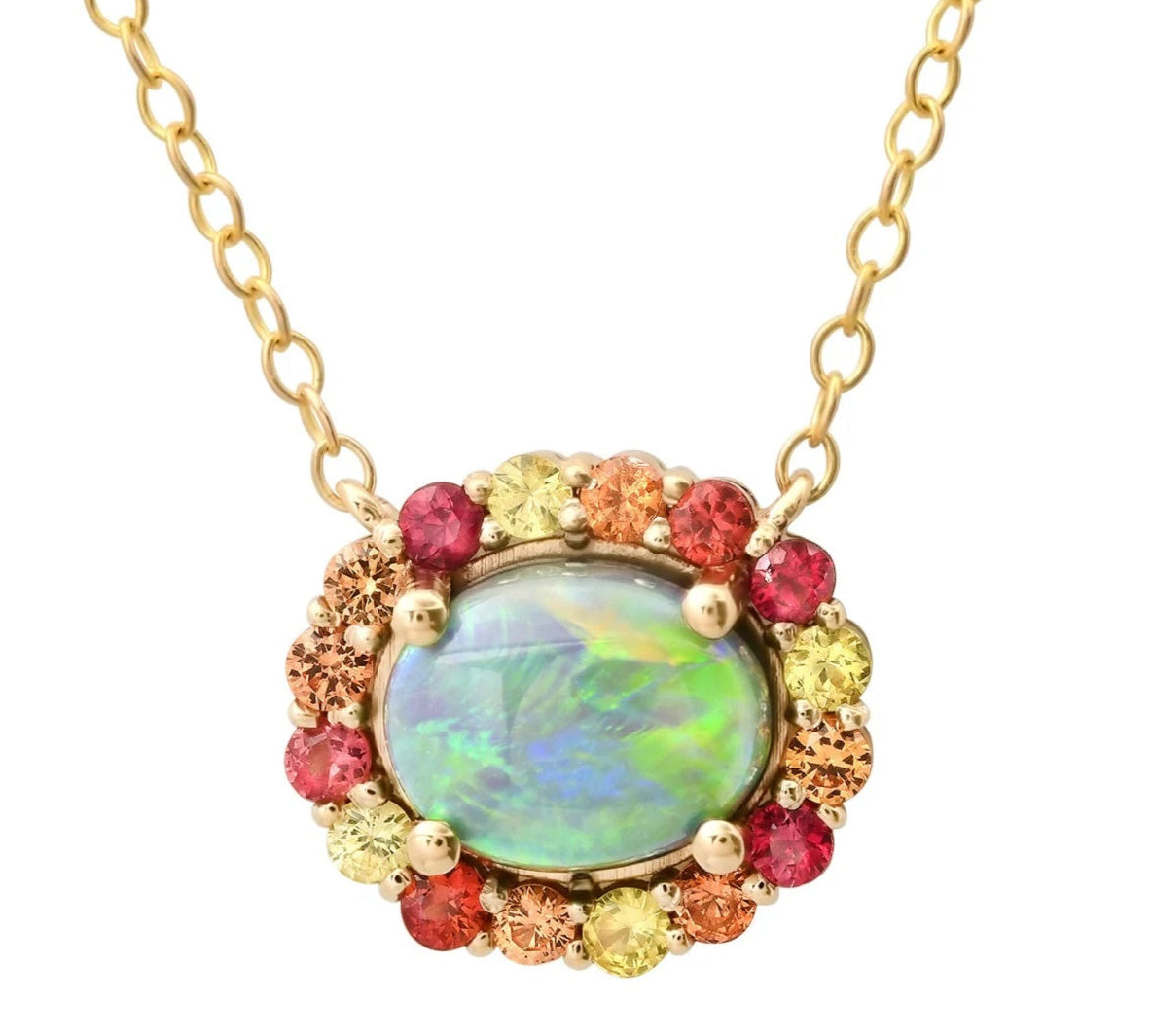 Sapphire Opal Necklace Necklace Elisabeth Bell Jewelry