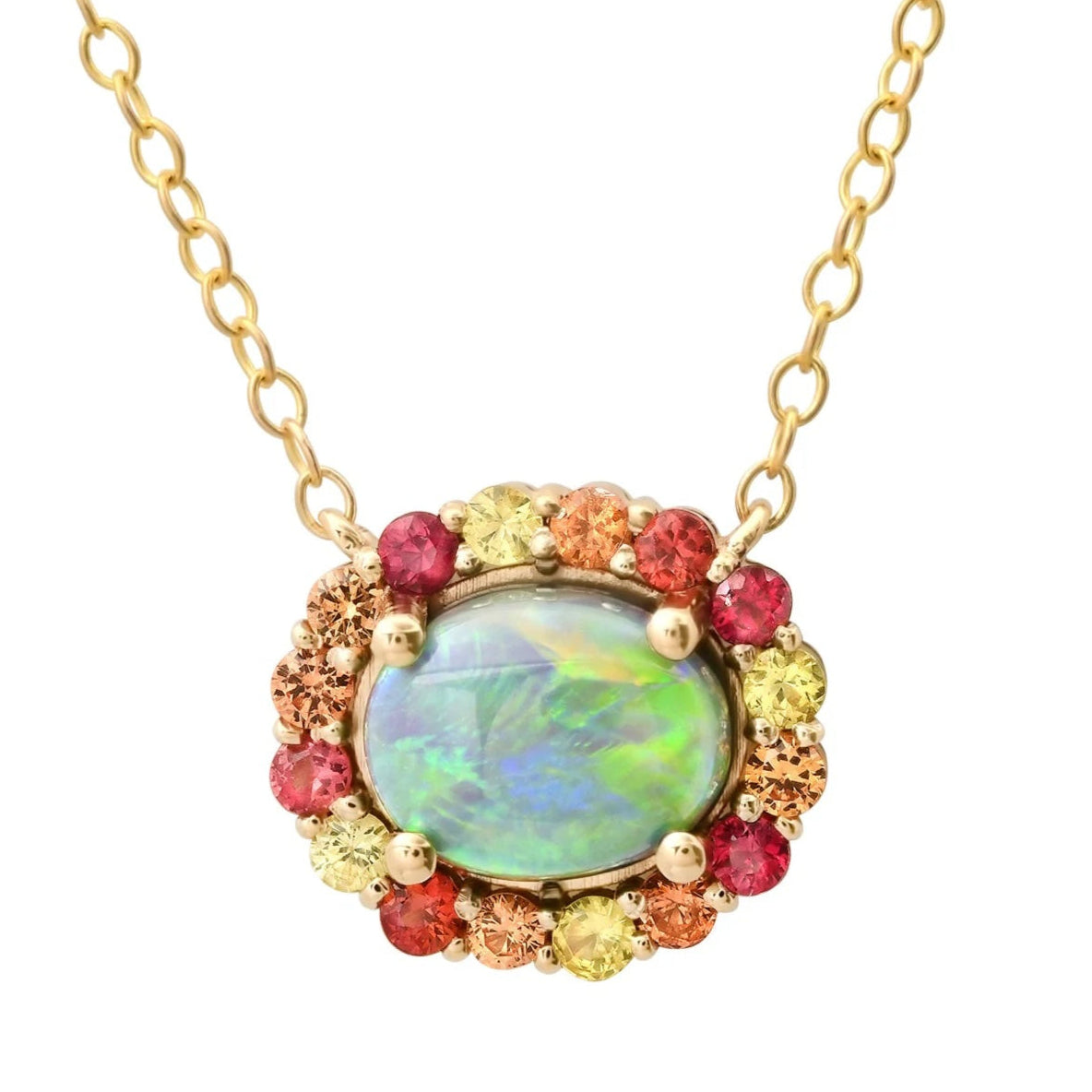 Sapphire Opal Necklace Necklace Elisabeth Bell Jewelry