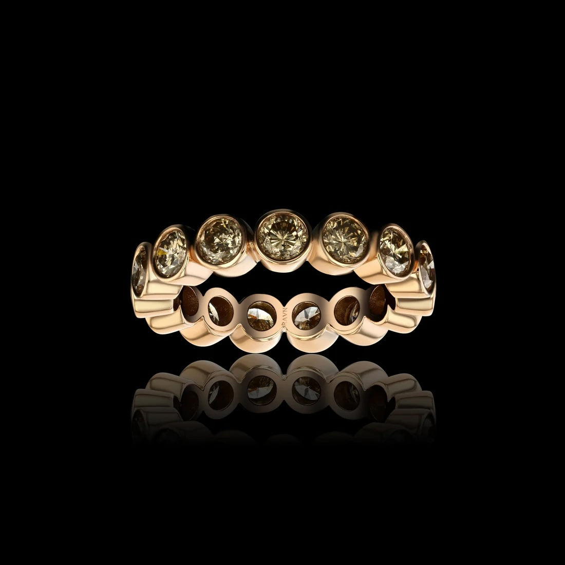 Bezel Diamond Eternity Band Statement Ring House of RAVN