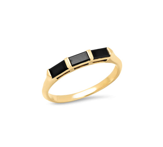 Audrey Stackable Ring Ring Helena Rose Jewelry Black Diamond  
