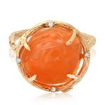 Fire Opal Ring Statement Ring Elisabeth Bell Jewelry   