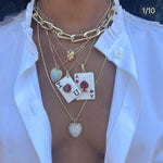 Ruby Ace of Hearts Necklace with Diamonds Charm Hanut Singh   