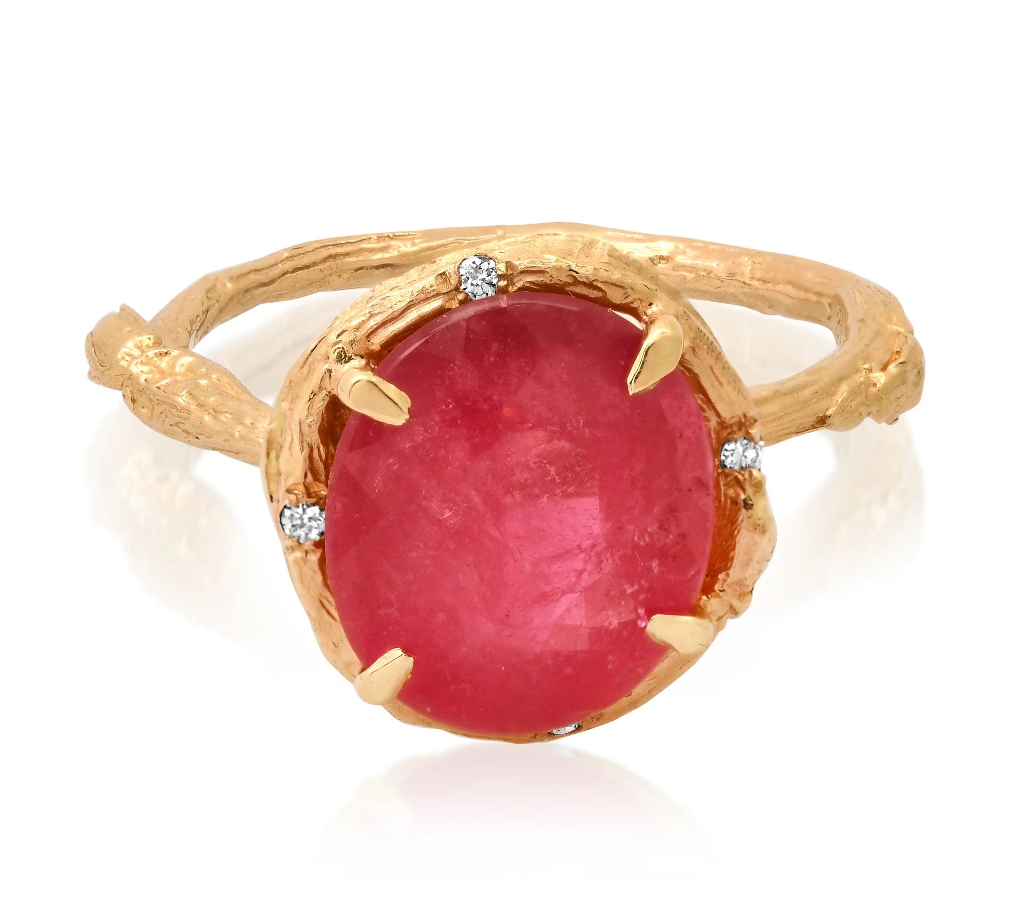 Pink Tourmaline Ring Cocktail Elisabeth Bell Jewelry   