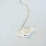 Carved Manta Ray Charm  Roseark Jewelry Bone  