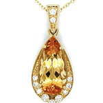 Imperial Topaz Diamond Pendant Pendant Roseark Vintage