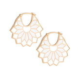 Lady Sursock Earrings, Size Three Hoops Earrings Latelier Nawbar White  