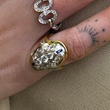 1930s Diamond Art Deco Ring with Sapphires Statement Ring Roseark Vintage