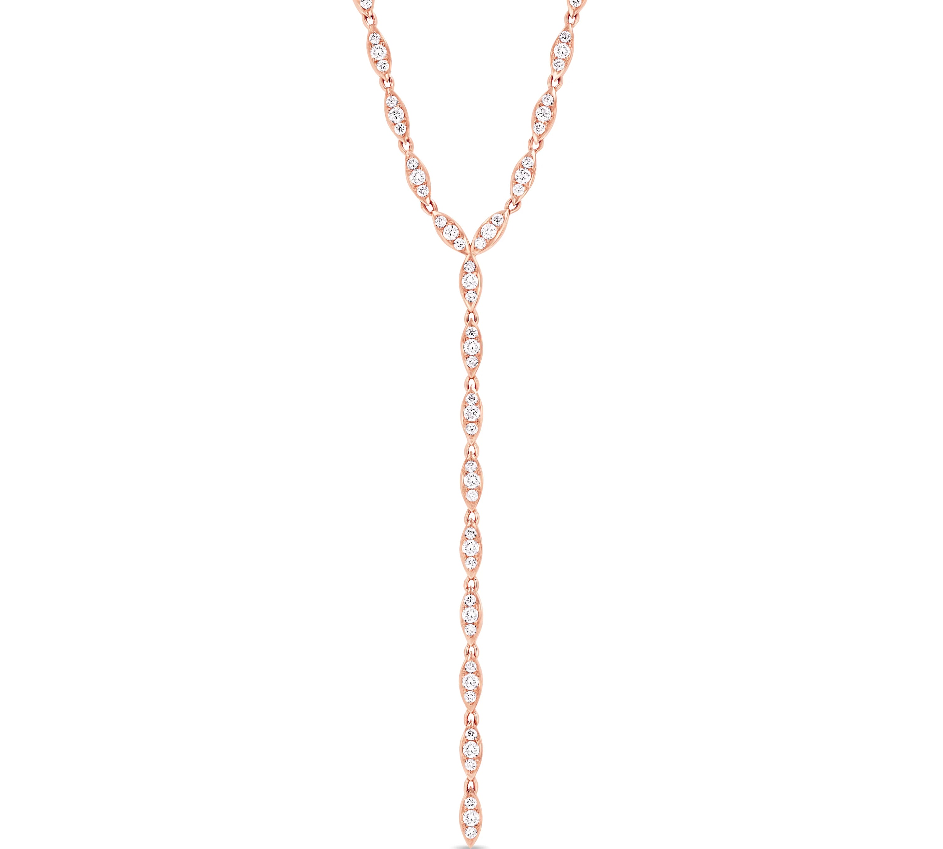 Angel Lariat Necklace Lariat Carbon and Hyde Rose Gold  