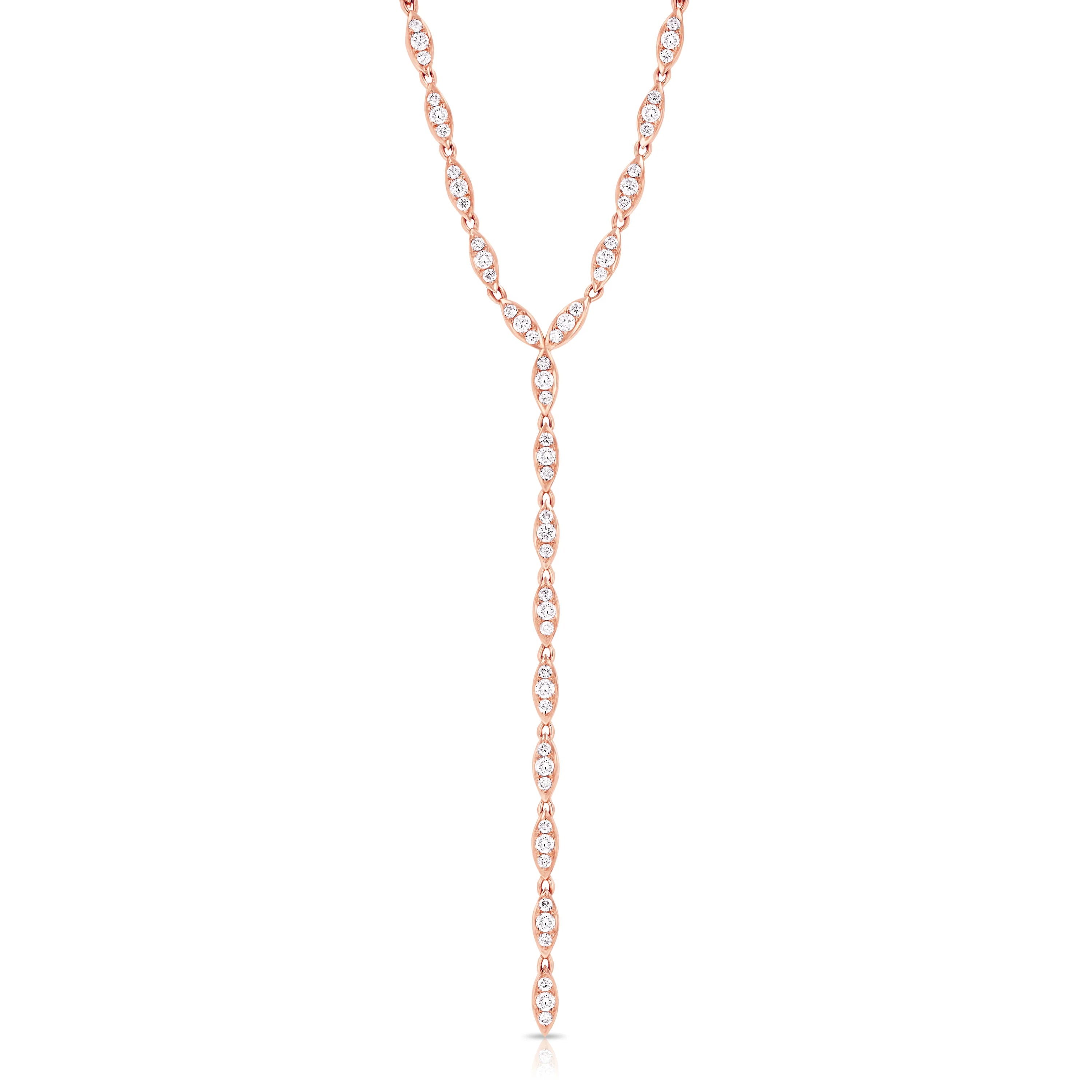 Angel Lariat Necklace Lariat Carbon and Hyde Rose Gold  