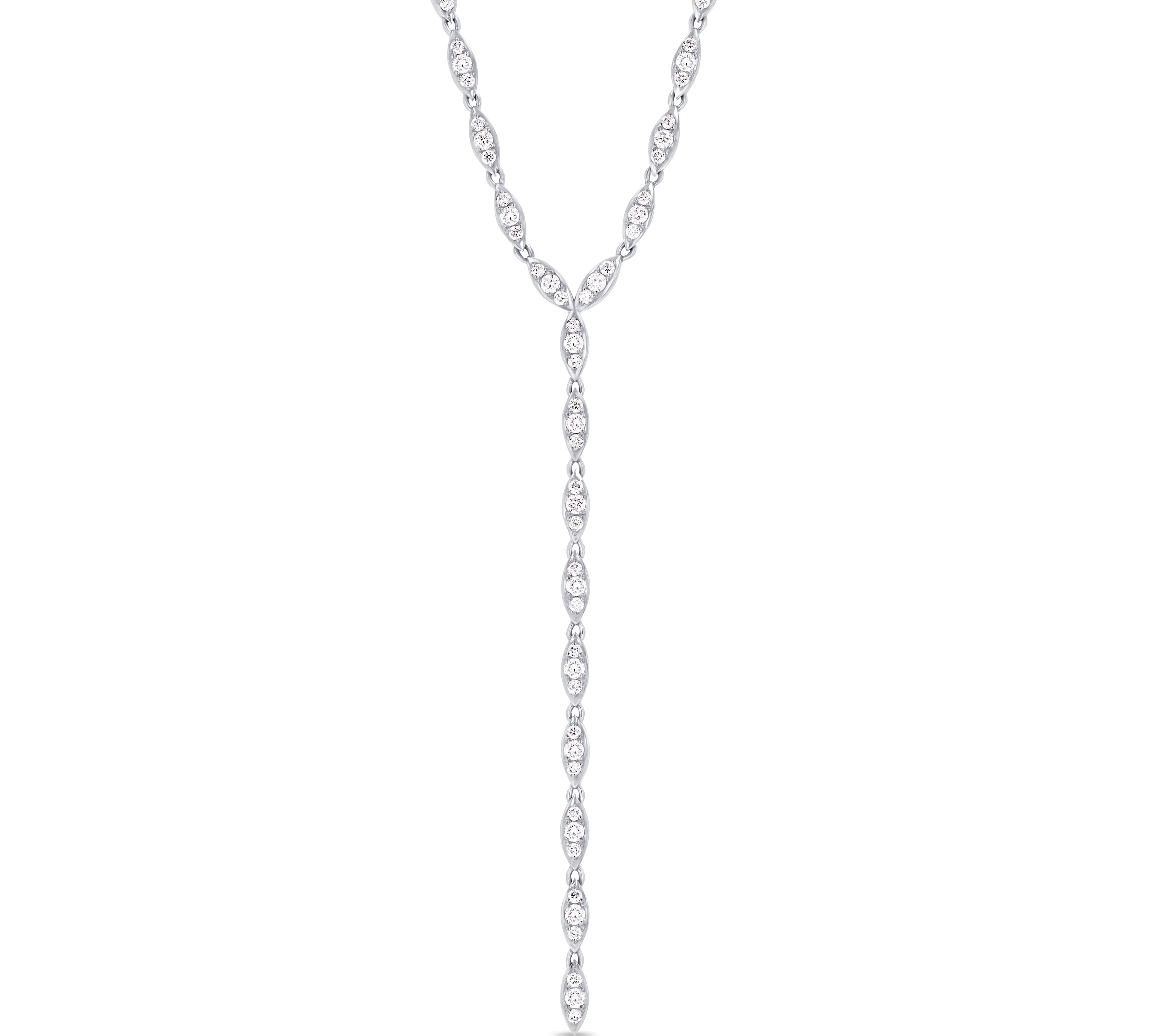 Angel Lariat Necklace Lariat Carbon and Hyde White Gold  