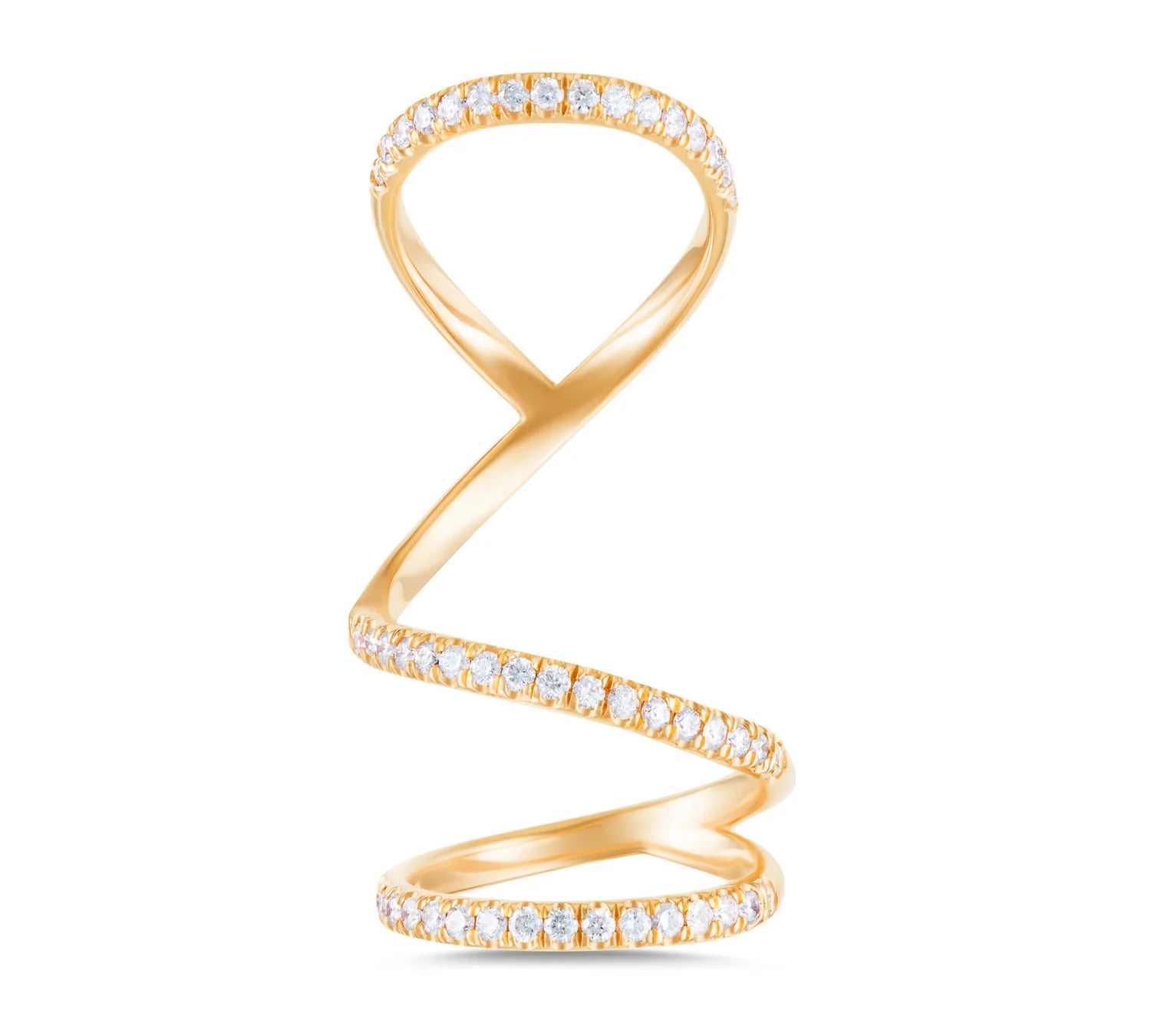 Arabesque Ring Statement Carbon and Hyde Yellow Gold  