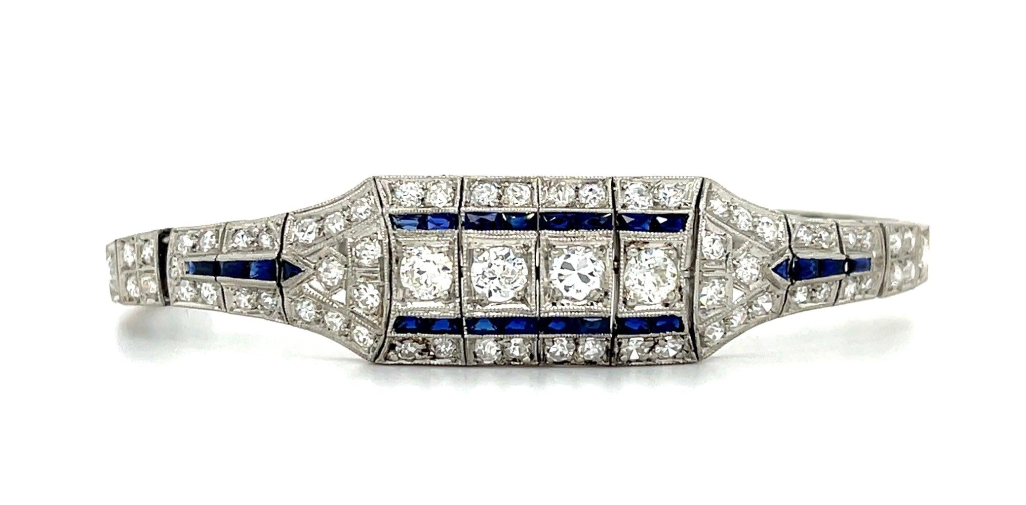 Circa 1920s Art Deco Diamond Bracelet Bracelet Roseark Vintage