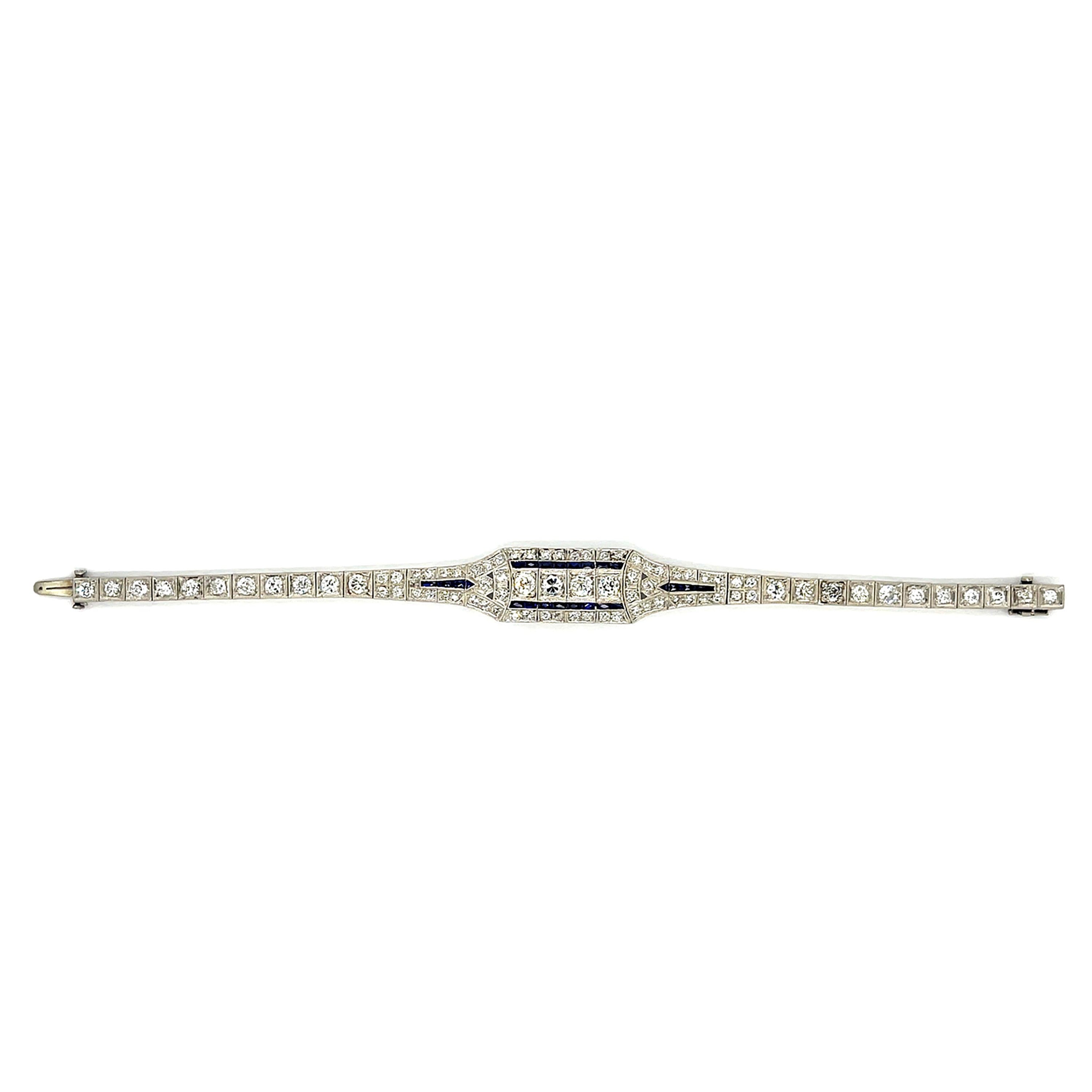 Circa 1920s Art Deco Diamond Bracelet Bracelet Roseark Vintage