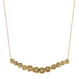Dozen Roses, Gold and Diamond Centers Only, 14k Gold Chain  Roseark   