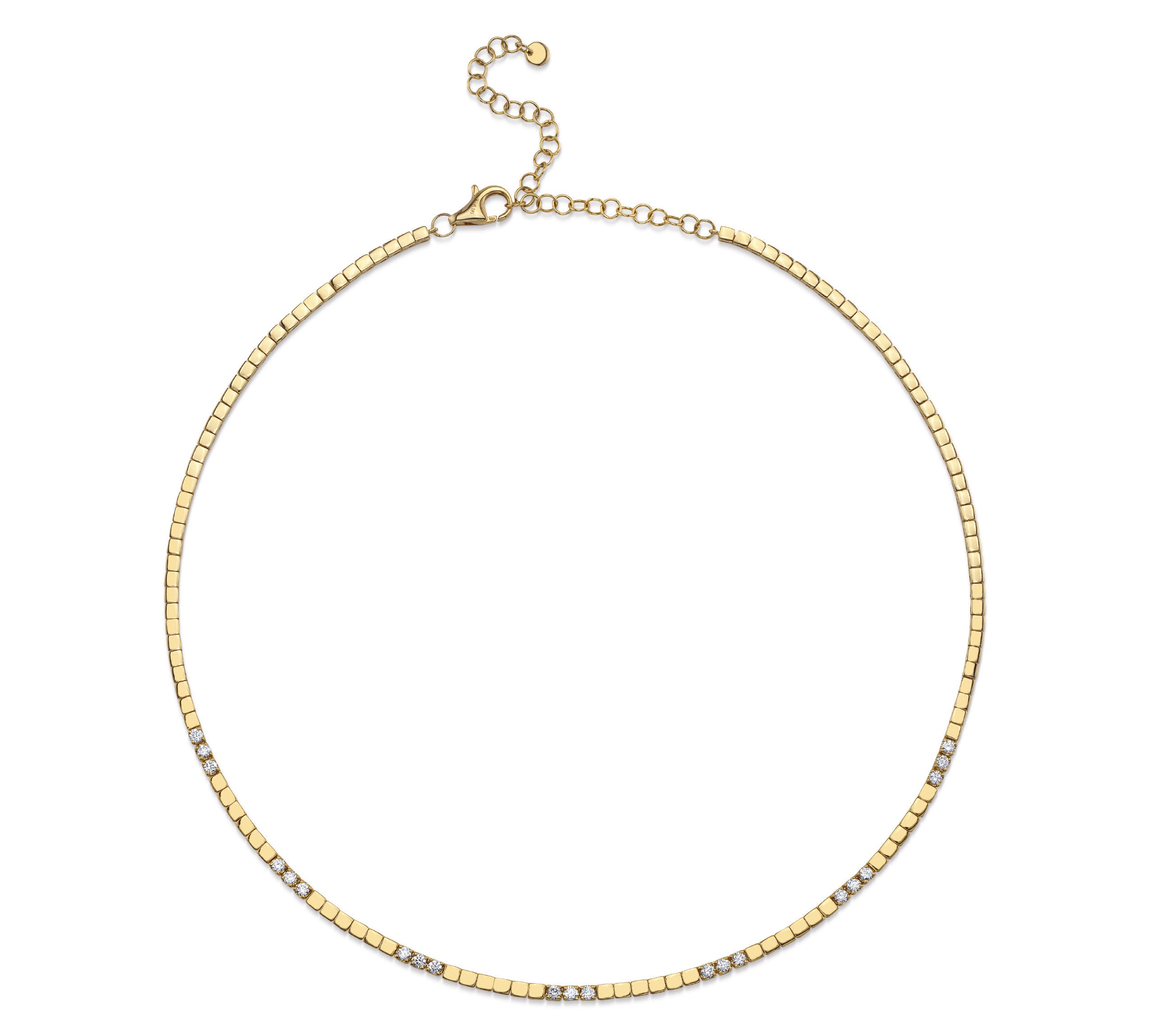 Diamond-By-Three Tennis Necklace Tennis Necklace Roseark Deux