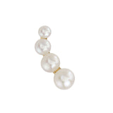 4-Pearl Climber Stud Stud Earrings Roseark Deux Single Right