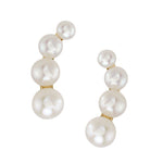 4-Pearl Climber Stud Stud Earrings Roseark Deux Pair