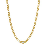 Solitaire Diamond Chain Necklace Necklace Roseark Deux