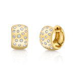 Sprinkled Diamond Thick Huggie Huggie Earrings Roseark Deux Pair