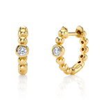 Dotted Bezel Diamond Hoop Hoop Earrings Roseark Deux Pair