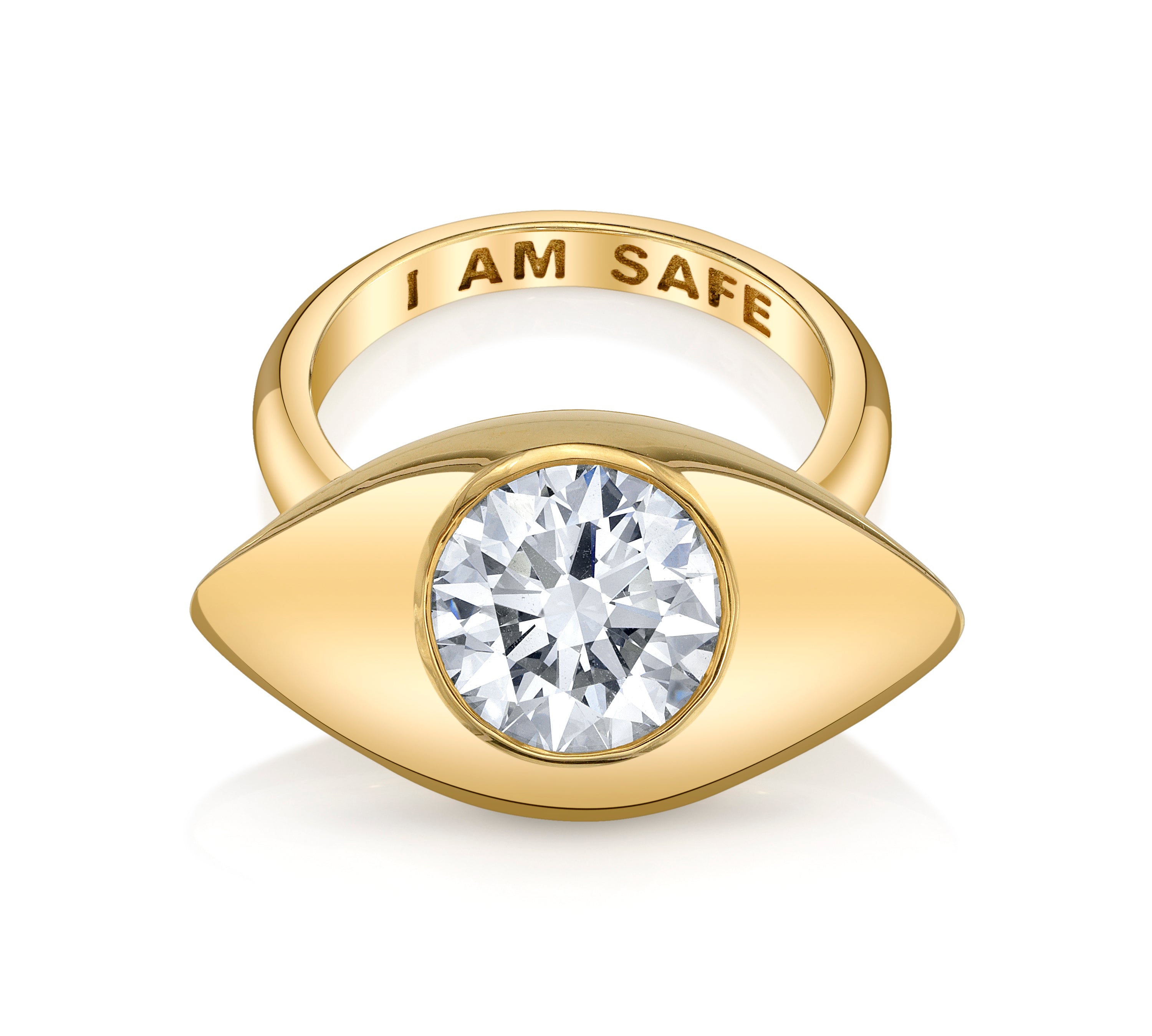 'I Am Safe' Diamond Ring Ring Carolyn Rodney