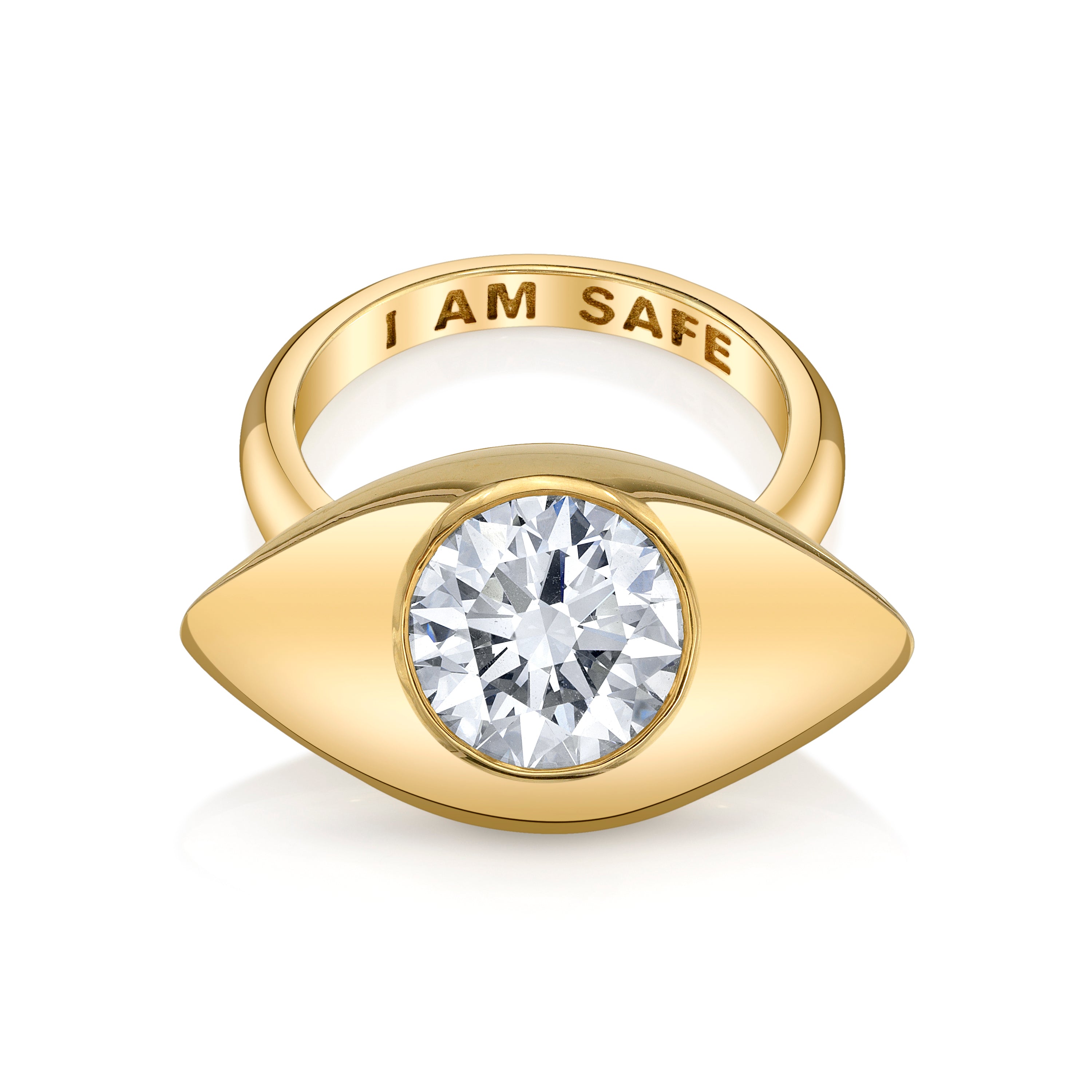 'I Am Safe' Diamond Ring Ring Carolyn Rodney