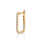 Inside-Out Rectangular Diamond Hoop Hoops Earrings Roseark Deux Single  