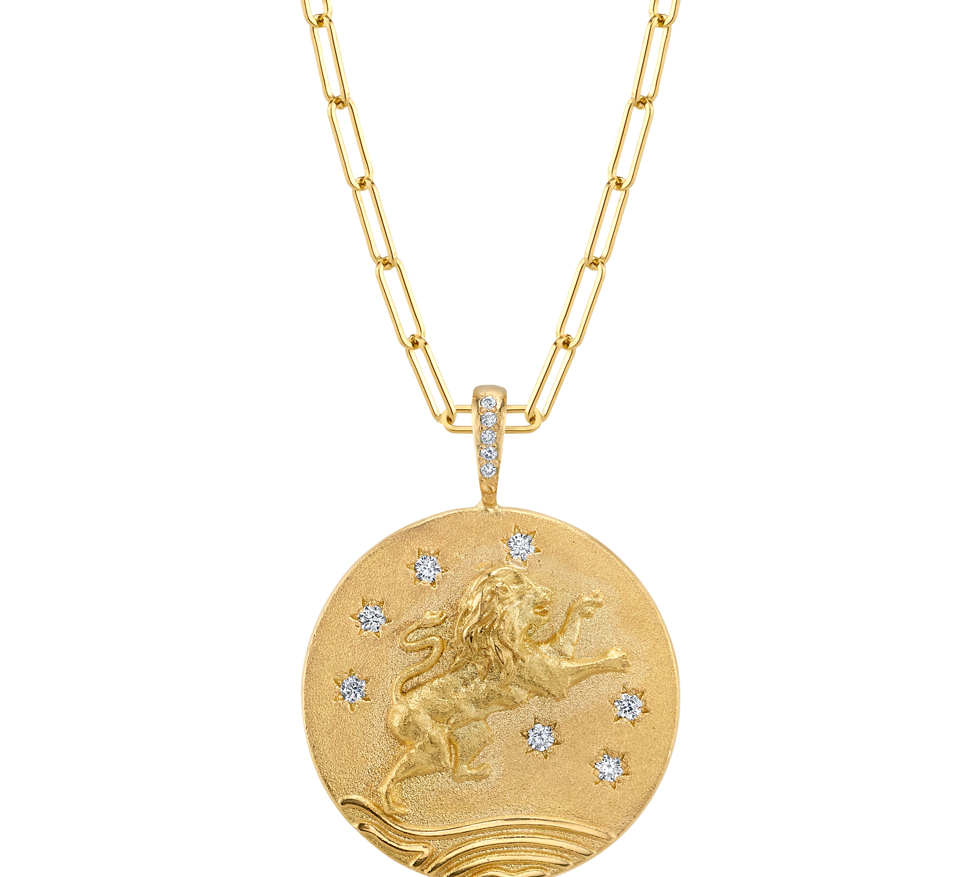 Lion of Judah, Chai Necklace Pendant Perez Bitan   