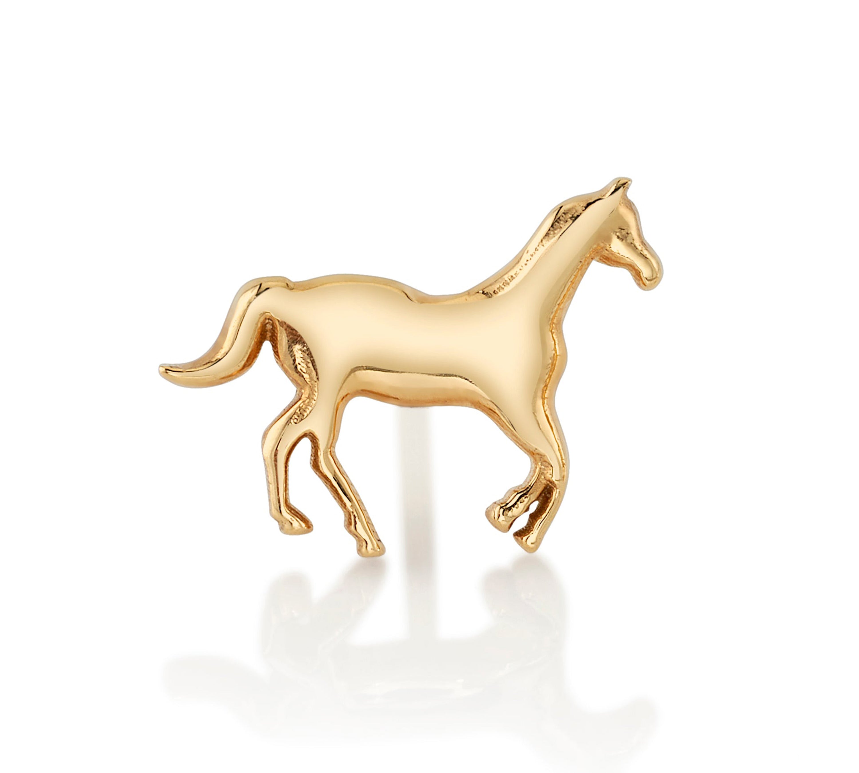 Solid Horse Stud Stud Earrings Roseark Deux Single  