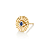 Sapphire Evil Eye Stud with Diamonds Studs Roseark Deux Single  