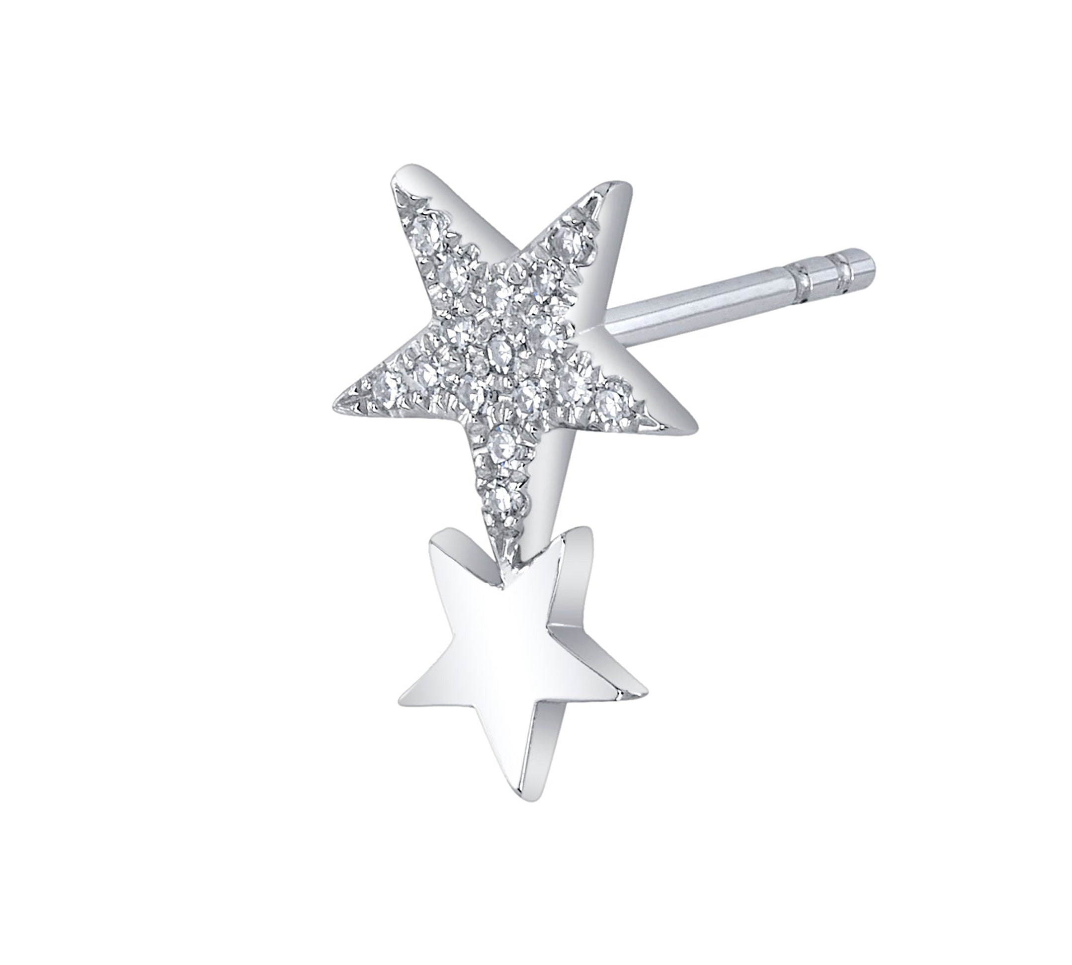 Pave Star Earring Earrings Roseark Deux Single  