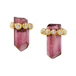 Tourmaline Crystal Studs Earrings Jill Hoffmeister   