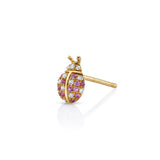 Sapphire Diamond Ladybug Stud Stud Earrings Roseark Deux Single  